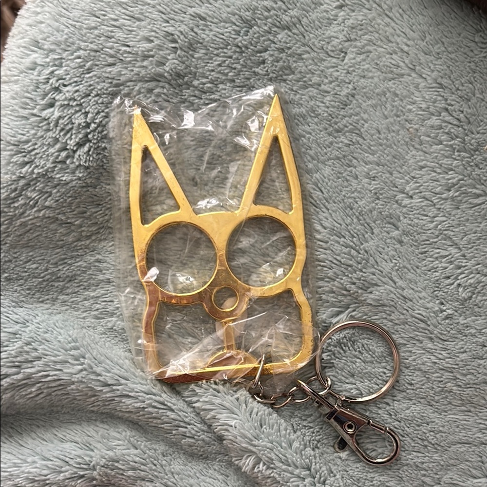 Gold Cat Self-Defense Keychain